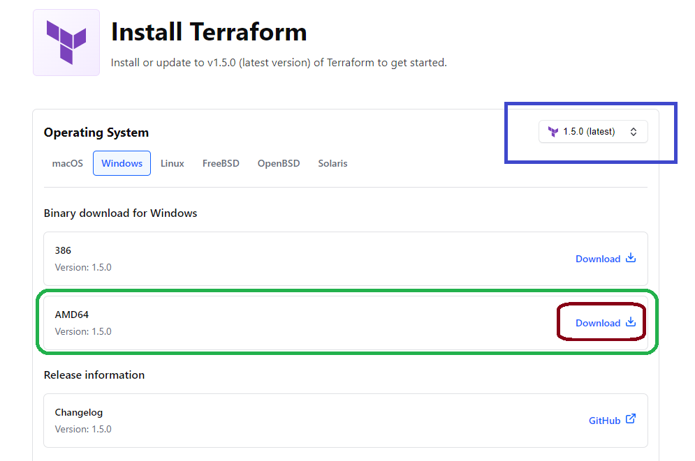 Download Terraform for Windows