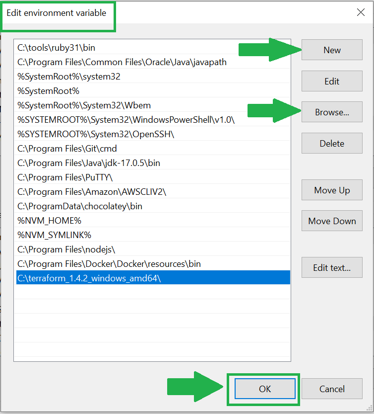 Edit Path Variable