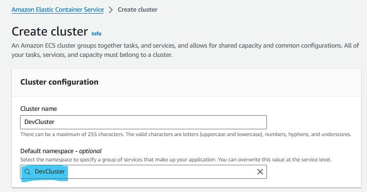 namespace create