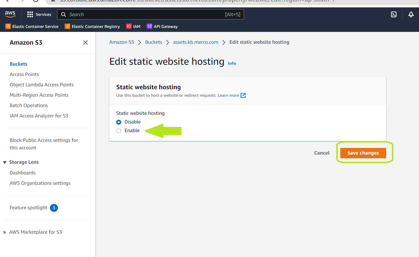 static web hosting